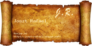 Joszt Rafael névjegykártya